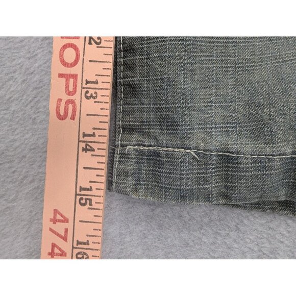 Brooklyn Xpress Denim Shorts Mens 48 Gray Distressed Embroidered Pockets Zip Fly - Picture 16 of 16